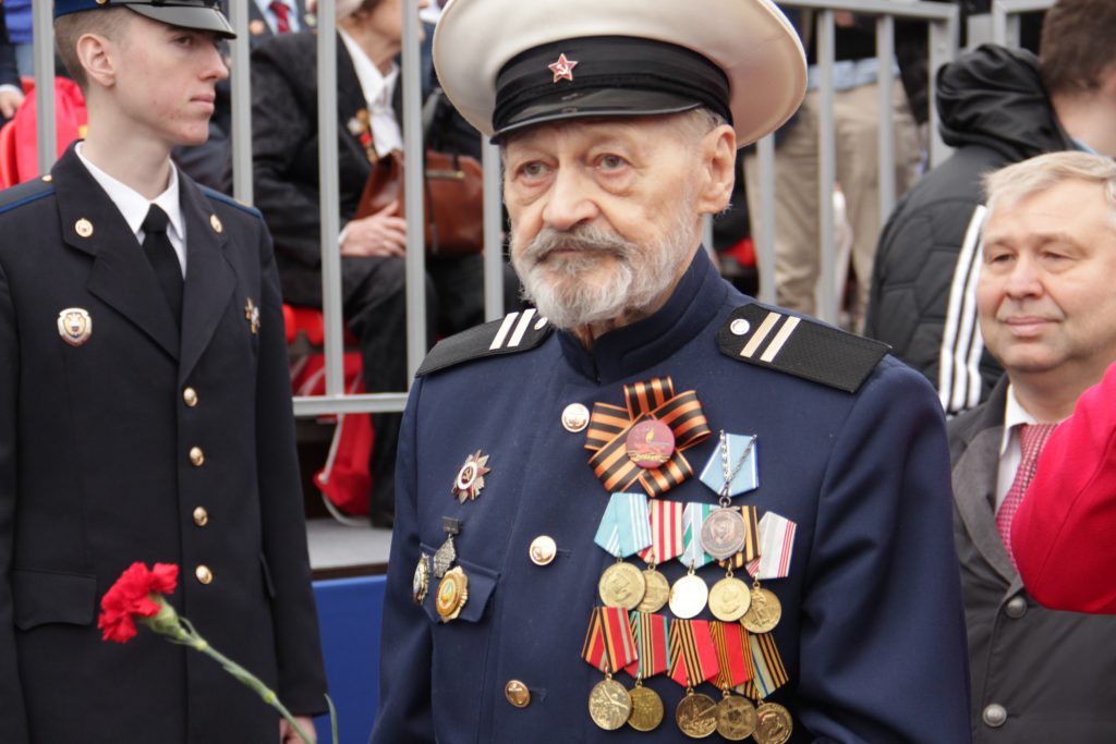 Парад, Бессмертный полк, 9 мая, 2019, Красной площади, ветеран